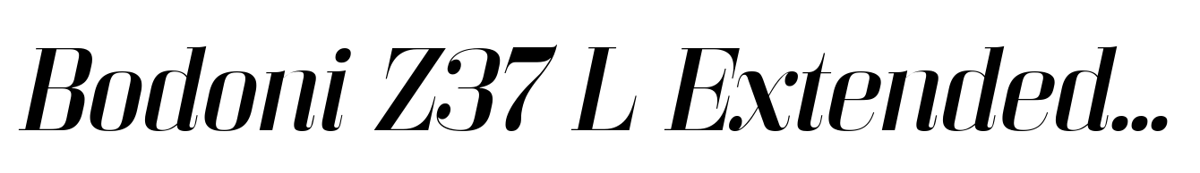 Bodoni Z37 L Extended Italic